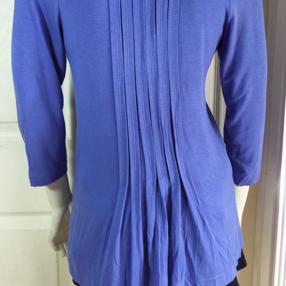 Carmela Achaval pintucked‎ blouse 3/4 sleeve sz 2 - Picture 6 of 7